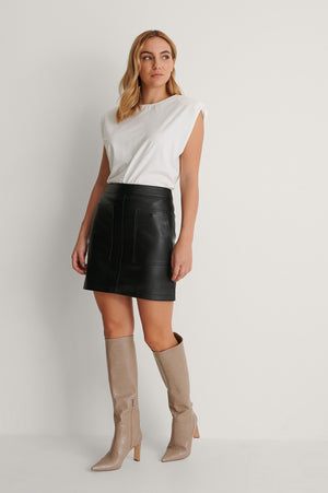 The Faux-Leather Skirt