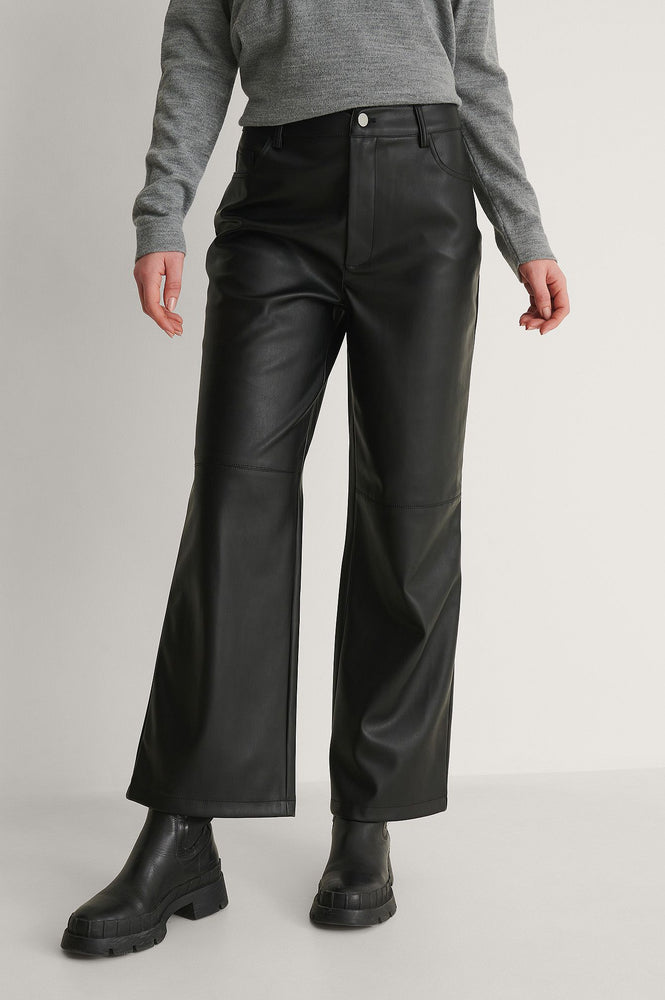
                
                    Load image into Gallery viewer, Straight Leg Faux-Leather Pants
                
            