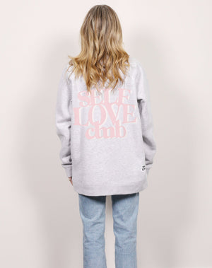 
                
                    Load image into Gallery viewer, The &amp;quot;SELF LOVE&amp;quot; Big Sister Crew Neck Sweatshirt | Pebble Grey
                
            
