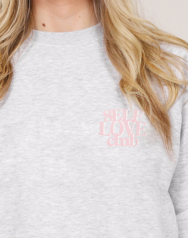 
                
                    Load image into Gallery viewer, The &amp;quot;SELF LOVE&amp;quot; Big Sister Crew Neck Sweatshirt | Pebble Grey
                
            