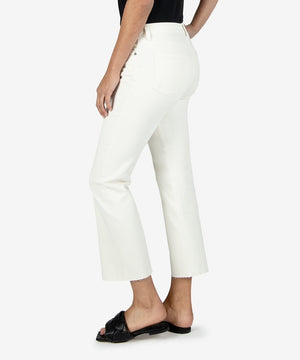 
                
                    Load image into Gallery viewer, Kelsey High-Rise Crop Straight Leg Jean - Ecru Wash
                
            