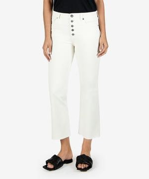 
                
                    Load image into Gallery viewer, Kelsey High-Rise Crop Straight Leg Jean - Ecru Wash
                
            